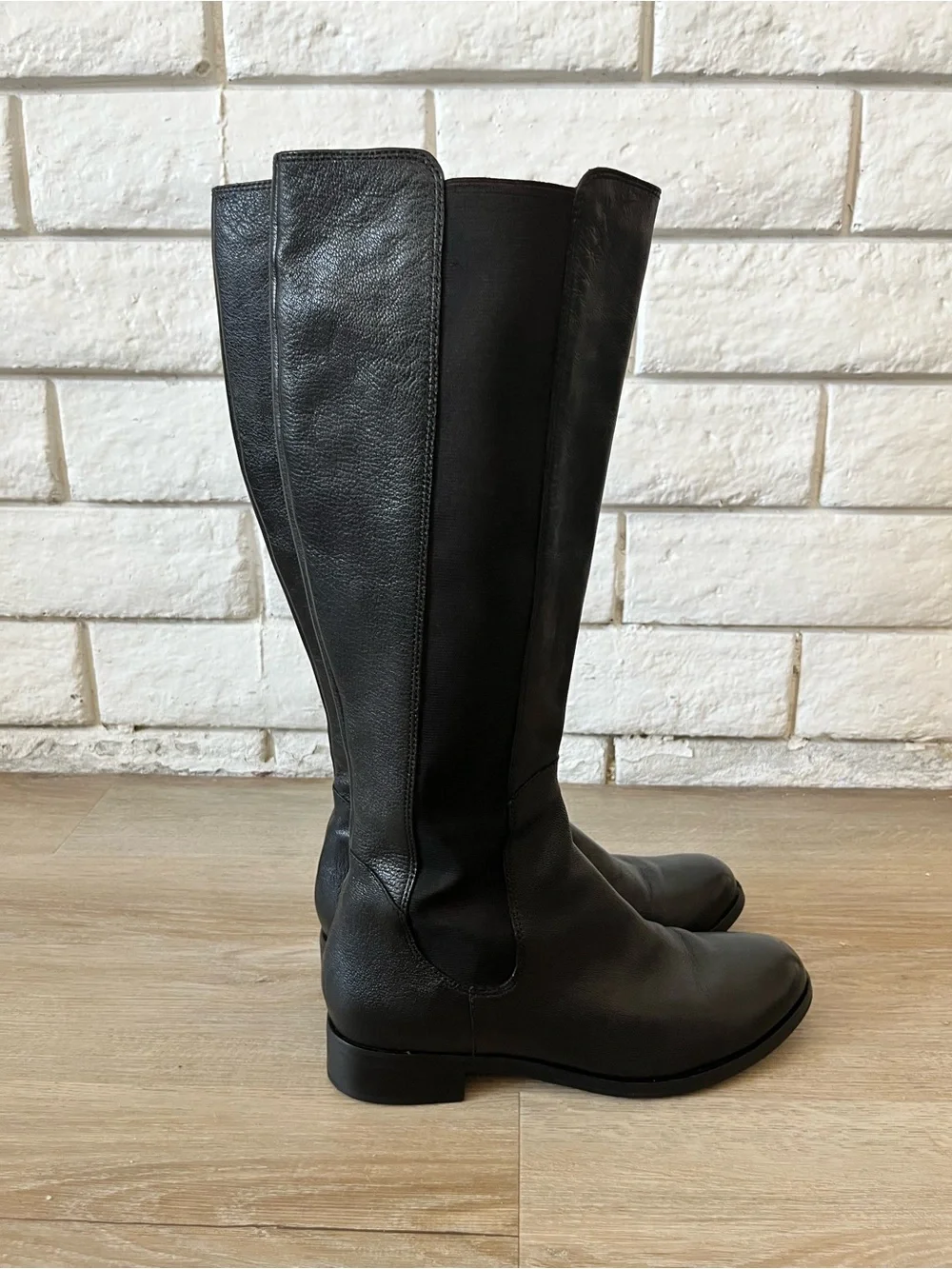 Cole Haan Black Riding Boots Nike Air Collab 10